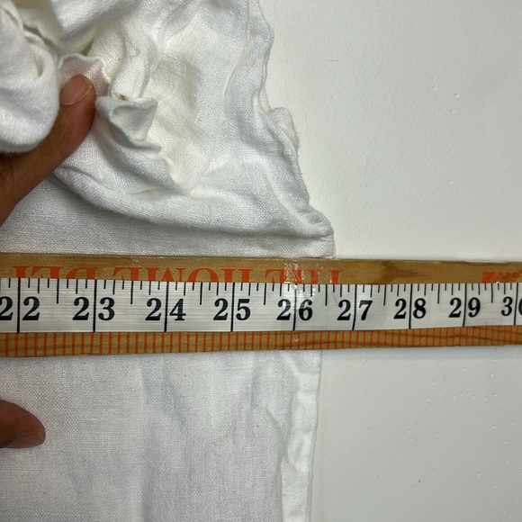 Liz and Jane Women 1X Blouse White 100% Preshrunk Linen Tunic Natural Breathable - Picture 10 of 12